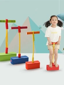 1pc Children's Bounce Pogo Stick And Sound Toy - Red - View 4