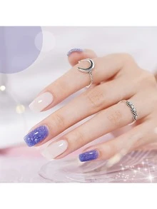 GAOY 6 Piece Gel Nail Polish Set 6 Colours Gel Nail Polish Set Gel Nail Polish Set Removable Nail Polish Set-2 - Negro - Ver 4