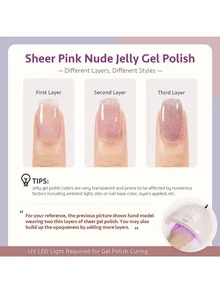 GAOY 6 Piece Gel Nail Polish Set 6 Colours Gel Nail Polish Set Gel Nail Polish Set Removable Nail Polish Set-2 - Negro - Ver 6