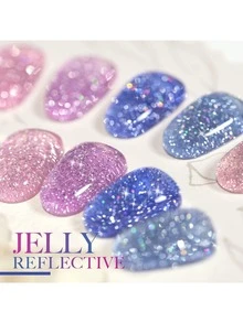 GAOY 6 Piece Gel Nail Polish Set 6 Colours Gel Nail Polish Set Gel Nail Polish Set Removable Nail Polish Set-2 - Negro - Ver 2