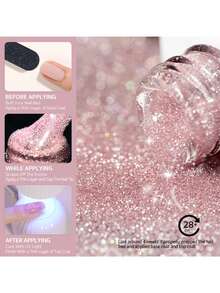 GAOY 6 Piece Gel Nail Polish Set 6 Colours Gel Nail Polish Set Gel Nail Polish Set Removable Nail Polish Set-2 - Negro - Ver 7