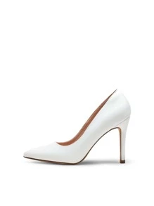 Women Stiletto High Heel Pumps Pointed Toe Elegant Wedding Court Pumps Shoes - White - View 8