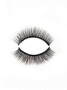 Asiteo 10对3D自然仿貂毛假睫毛，柔软蓬松，适合化妆，可搭配睫毛嫁接、条状假睫毛、假睫毛、假睫毛使用。 - 黑色 - 查看 5