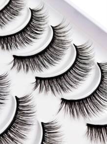 Asiteo 10对3D自然仿貂毛假睫毛，柔软蓬松，适合化妆，可搭配睫毛嫁接、条状假睫毛、假睫毛、假睫毛使用。 - 黑色 - 查看 2