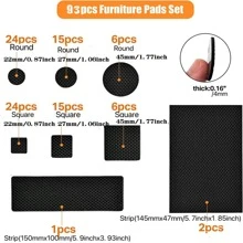 93入組/套乙烯-乙酸乙烯共聚物線格地墊&桌角保護套成套工具