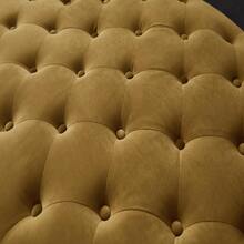 Velvet Rectangular Sofa Bench with Attached Cylindrical Pillows, Solid Wood Legs - màu nâu - Xem 11