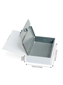 Caja de almacenamiento oculta con cerradura de contraseña, con diseño de libro de diccionario inglés creativo, de tamaño pequeño - Café integral - Ver 4