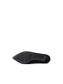 Women's Low Stiletto Heel Pointed Toe Court Pumps, Elegant Fashion Solid Color Shoes - 黑色 - 查看 6