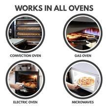 1pc, Non-Stick Oven Protector Mat, Heavy Duty Nonstick Oven Rack Liners To Protect Convection, Electric, Gas, & Microwave Ovens, Heat Resistant Baking Mat - Black - View 6