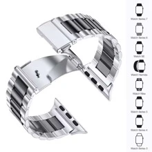 1入組銀色商務風格金屬表帶+防震屏幕保護殼，適用於Apple Watch 40mm 41mm 44mm 45mm 49mm，適用於Apple Watch系列Ultra/SE/8/7/6/5/4智能手表帶和保護殼配件 - 銀色 - 查看 6