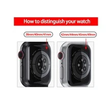 1入組銀色商務風格金屬表帶+防震屏幕保護殼，適用於Apple Watch 40mm 41mm 44mm 45mm 49mm，適用於Apple Watch系列Ultra/SE/8/7/6/5/4智能手表帶和保護殼配件 - 銀色 - 查看 10