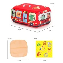 1 盒 13 件婴儿皱纸玩具，柔软皱纸纸巾盒，早教圣诞礼物 - 卡其色 - 查看 6