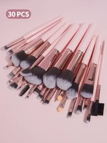 Maange 30件套化妆刷套装，包含柔软化妆刷、腮红刷、粉底刷、眼影刷、散粉刷、眉刷、睫毛刷、唇刷和眼线刷。套装包含化妆刷、化妆套装、全套化妆刷、全套化妆工具、化妆刷套装、化妆礼盒套装等。 - 粉色 - 查看 1