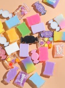 10 Peças/Conjunto Sortido Halloween Estilo Poliresina Em Forma De Doce Criativo Diy Fabricação De Joias Material Misturar
