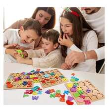 Rompecabezas De Madera Abecedario Y Números (3 Juegos) didactico niños - M - Ver 4