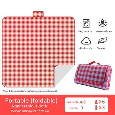 1pc Outdoor Waterproof & Moisture-proof Thick Picnic Mat, Tent Mat, Portable, Suitable For Camping, Hiking, Beach, Grassland
