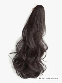 合成长卷发爪夹马尾接发 18 英寸耐热马尾发片 适合女士日常派对