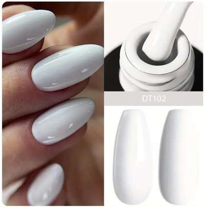 MEET ACROSS 7ml White Color Nail Gel Polish Nail Supplies Vernis Semi Permanent Nail Art Manicure Soak Off LED UV Gel Nail Varnish
