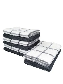 YIMEIS 1 Pieza Paño De Limpieza Para Cocina Gris Y Blanco A Cuadros - Cuadrículas grises y blancas - Ver 6