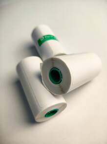 3 rollos Papel térmico 57mmx15mm Pegatina de etiqueta papel foto papel color papel para gato foto impresora - Blanco y Negro - Ver 6