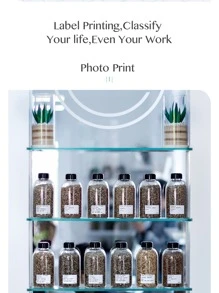 3 rollos Papel térmico 57mmx15mm Pegatina de etiqueta papel foto papel color papel para gato foto impresora - Blanco y Negro - Ver 10