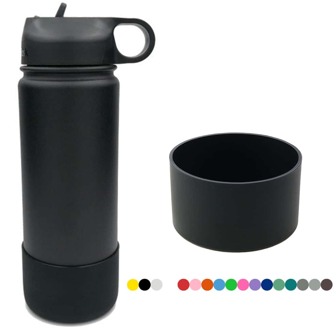 適用於保溫杯/熱水杯/水瓶/玻璃瓶/運動水壺的矽膠杯套,底部直徑範圍7-9.5cm