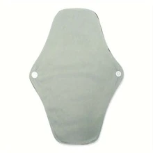 2 件装可洗竹炭卫生巾 夜用长效可重复使用卫生巾 柔软轻便膀胱支撑失禁垫 常规流量垫 灰色