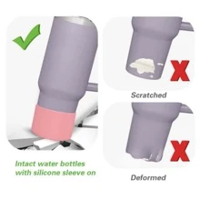 Silicone Cup Sleeve For Insulating / Covering Cup, Water Bottle, Glass, , Space Cup, With Universal Bottom Cover For Sports Bottle, 7-9.5cm - Purple - View 11