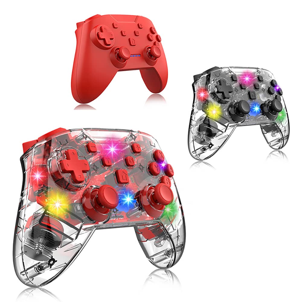 1 Pc YS01 Pure Red Vibration Feedback Wireless Game Controller