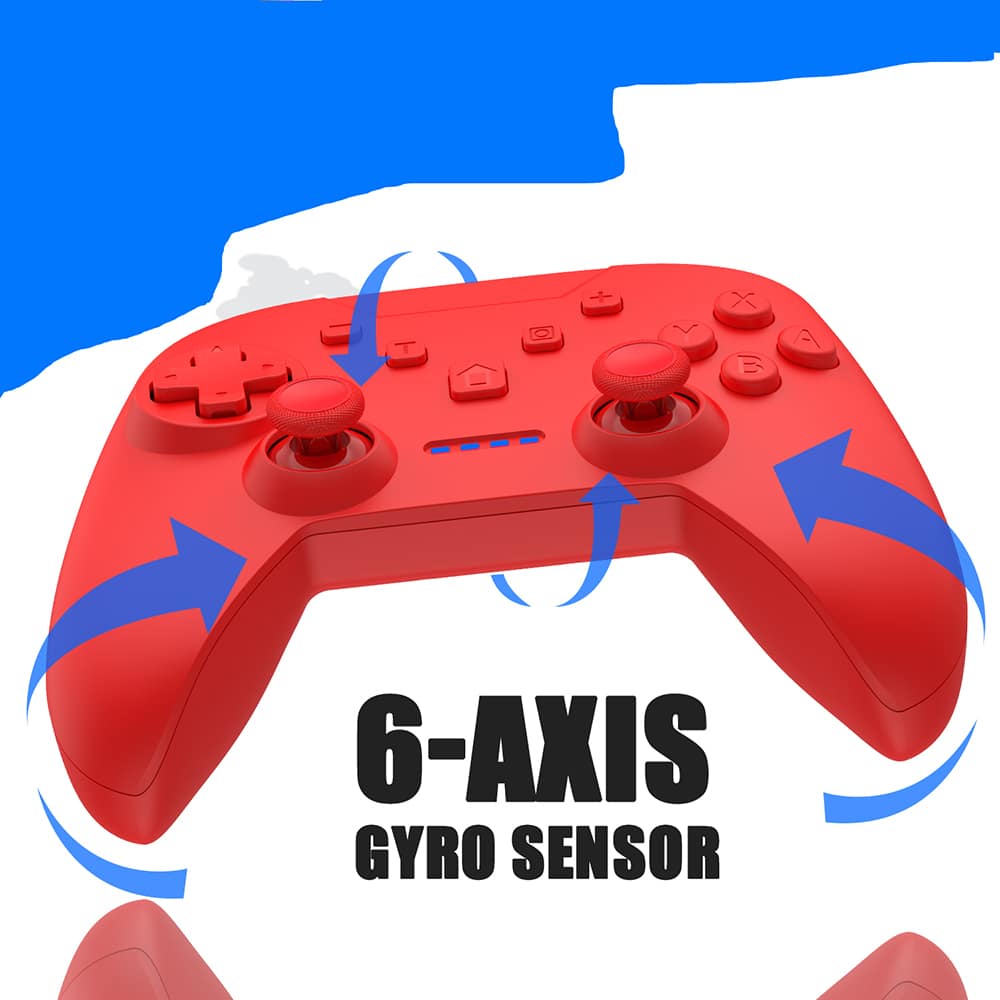 1 Pc YS01 Pure Red Vibration Feedback Wireless Game Controller