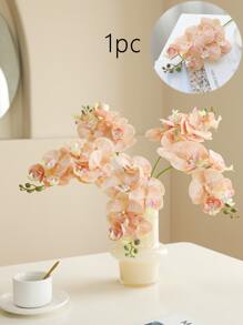 1 件/3 件，22.5 英寸/57 厘米人造兰花，彩色假蝴蝶兰，乳胶蝴蝶兰花枝，适用于简约家居装饰、镜面装饰、礼品、婚礼、派对、餐桌摆设、室内/室外花园、秋季、圣诞节、情人节、毕业典礼、春季等节日