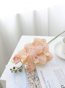 1 件/3 件，22.5 英寸/57 厘米人造兰花，彩色假蝴蝶兰，乳胶蝴蝶兰花枝，适用于简约家居装饰、镜面装饰、礼品、婚礼、派对、餐桌摆设、室内/室外花园、秋季、圣诞节、情人节、毕业典礼、春季等节日