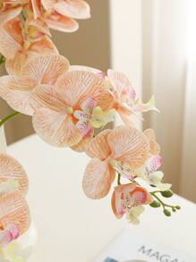 1 件/3 件，22.5 英寸/57 厘米人造兰花，彩色假蝴蝶兰，乳胶蝴蝶兰花枝，适用于简约家居装饰、镜面装饰、礼品、婚礼、派对、餐桌摆设、室内/室外花园、秋季、圣诞节、情人节、毕业典礼、春季等节日