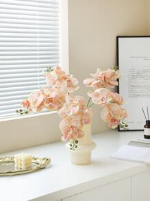 1 件/3 件，22.5 英寸/57 厘米人造兰花，彩色假蝴蝶兰，乳胶蝴蝶兰花枝，适用于简约家居装饰、镜面装饰、礼品、婚礼、派对、餐桌摆设、室内/室外花园、秋季、圣诞节、情人节、毕业典礼、春季等节日