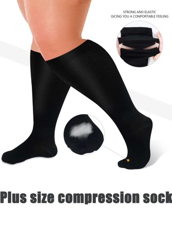 Plus Size Copper Non-Slip Sports Compression Socks For Women & Men High Support For Athletic Running Hiking Cycling Holiday Gifts Unisex