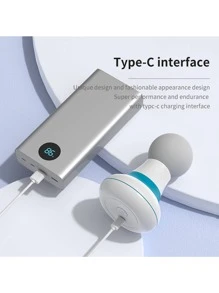 迷你按摩枪，肌肉放松筋膜枪，家用便携式振动按摩器 - 白色 - 查看 5