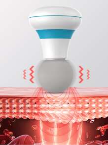 迷你按摩枪，肌肉放松筋膜枪，家用便携式振动按摩器 - 白色 - 查看 3