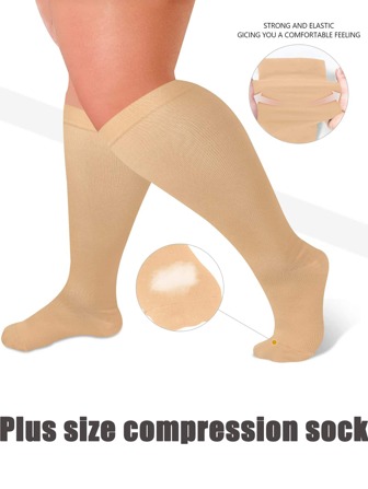 Chaussettes de compression sportives en cuivre grande taille pour femmes enceintes et hommes, pour une meilleure circulation sanguine. Pour adultes, infirmières, activités médicales, athlétiques, course, randonnée, vélo, salle de sport.