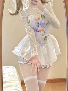 Nai Lang 复古女式连体泳衣，网纱裙款式，2023 年夏季公主款推荐