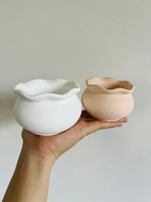 花盆模具，多肉植物创意鱼缸形模具，小装饰和储物杯水泥模具，由石膏和硅胶制成