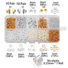 1set/10 Grids Jewelry Accessories Kit, Including Earring Posts, Ear Plugs, Lobster Clasps, Jump Rings, Suitable For Diy Jewelry Making Project - Set 1 - View 1