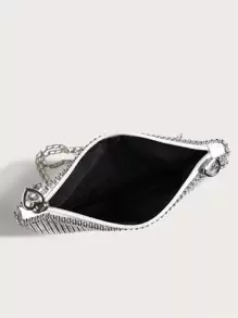 HELLO WEEKEND Lightweight, Business Casual Rhinestone Decor Bucket Bag Mini Drawstring Design, Clear Bag Faux Pearl Bag Evening Bag, Dinner Bag Glamorous, Elegant, Exquisite, Quiet Luxury Rhinestone For Party Girl, Woman, Bride Perfect For Party, Dinner/Banquet Christmas Party Dress, Glamorous Rhinestone Bag