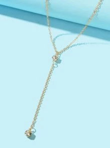 1 pièce Couleur Or Avec Strass Dames' Bikini Collier Long