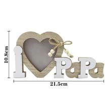 Marco Love papá - grabado natural madera foto memoria familia monumento foto real de madera - Beis - Ver 2