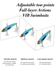 PRO BEROS 1入組VIB閃粉長投5g 7g 12g 15g 20g硬身魚餌釣魚