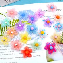10 chiếc vòng cổ ren hoa cho thú cưng ngẫu nhiên, phụ kiện dây buộc tóc co giãn dễ thương, thích hợp cho mèo và chó - Nhiều màu - Xem 3