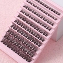 148入組簇狀睫毛,d型捲曲6-14mm睫毛簇,可重複使用,柔軟舒適,睫毛擴展用簇狀睫毛 - 黑色 - 查看 6