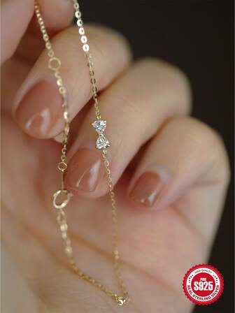 EleRunis 1 pieza de Pulsera de mariposas bañada en Oro de 18k con decoración de circonias cúbicas, Joyería de cristal de piedra de nacimiento de plata esterlina 925 para mujeres, madres, esposas, novias en vacaciones