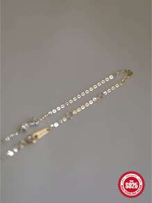 EleRunis 1pc 18k Gold Plated Butterflies & Cubic Zirconia Decor Bracelet, Birthstone Crystal 925 Sterling Silver Jewelry For Women, Mothers, Wives, Girlfriends Holiday