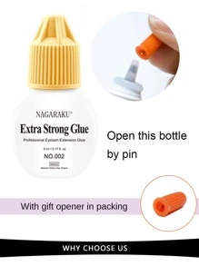 NAGARAKU Eyelash Mild Glue 5ml Eyelash Extension Glue Glue Individual False Eyelashes Extension Low Smell Non Odorless Fast Dry Sticker Adhesive Volume Sticker For Women - Clear - View 4